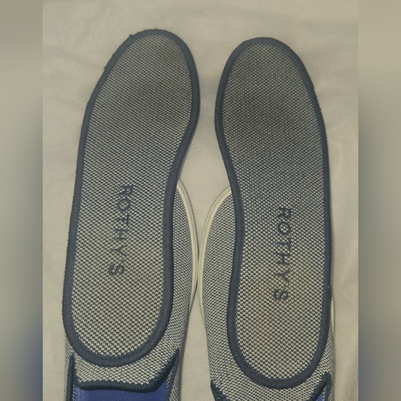 Rothy's Slip-On Shoes - Blue and White - Picture 2 of 7
